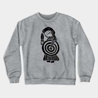 Norse Valkyrie Viking Woman Design (Black Ink Version) Crewneck Sweatshirt